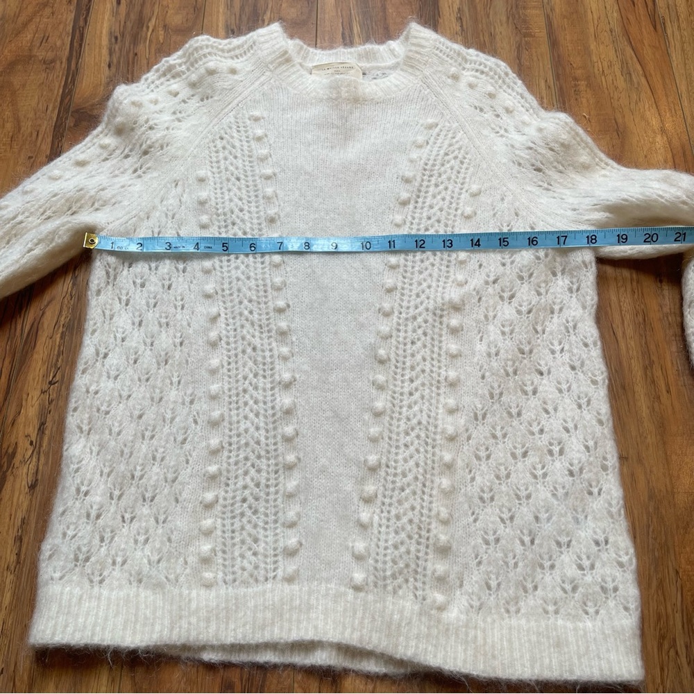 Sezane Come Jumper Mohair Wool Knit Pullover Sweater in Ecru Size S - Picture 13 of 16